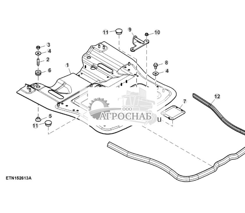 Крышка, опора переднего моста, с подготовкой переднего PTO - ST853778 42.jpg